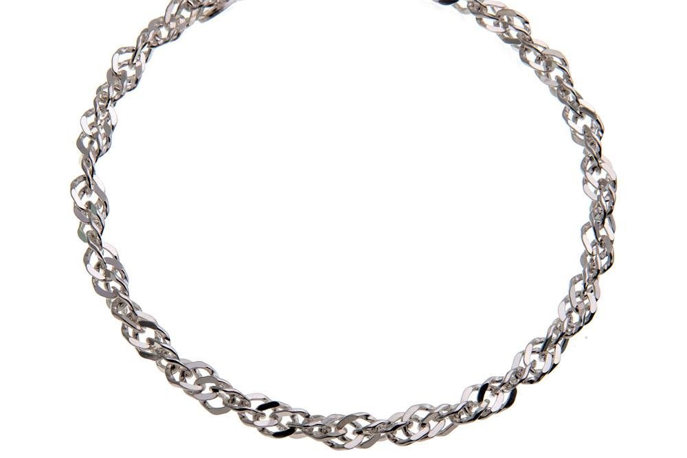 Silberkettenstore Silberarmband Singapurkette Armband 4,5mm - 925 Silber, Länge wählbar von 16-25cm von Silberkettenstore