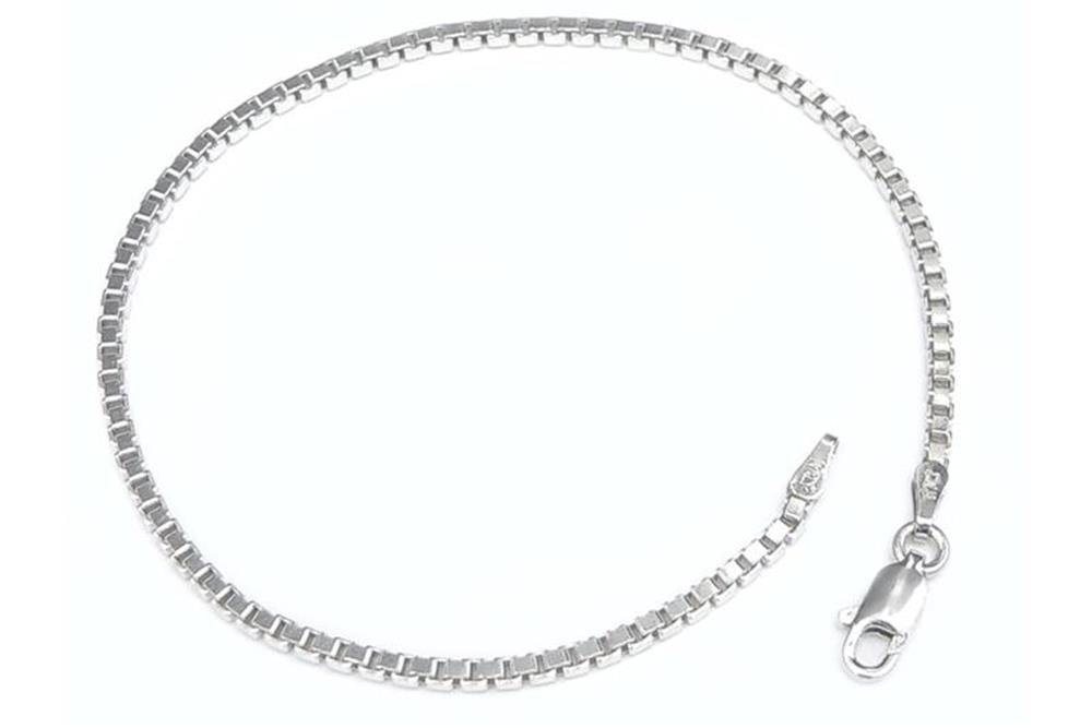Silberkettenstore Silberarmband Veneziakette Armband 2mm - 925 Silber, Länge wählbar von 16-25cm von Silberkettenstore