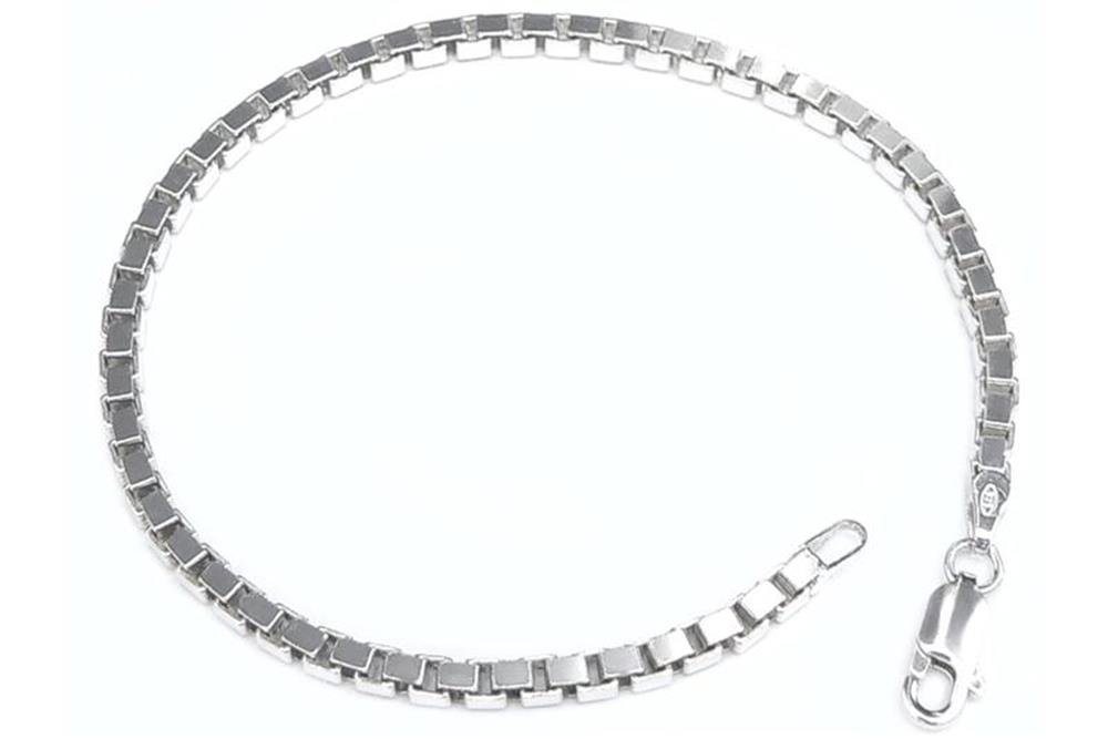 Silberkettenstore Silberarmband Veneziakette Armband 3mm - 925 Silber, Länge wählbar von 16-25cm von Silberkettenstore