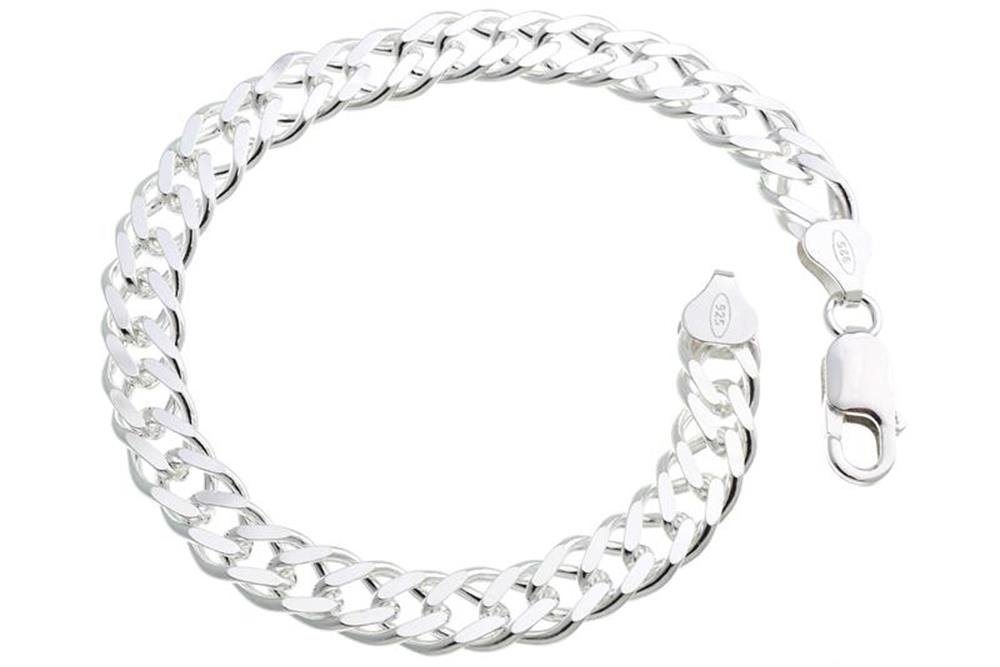 Silberkettenstore Silberarmband Zwillingspanzerkette Armband 8mm - 925 Silber von Silberkettenstore