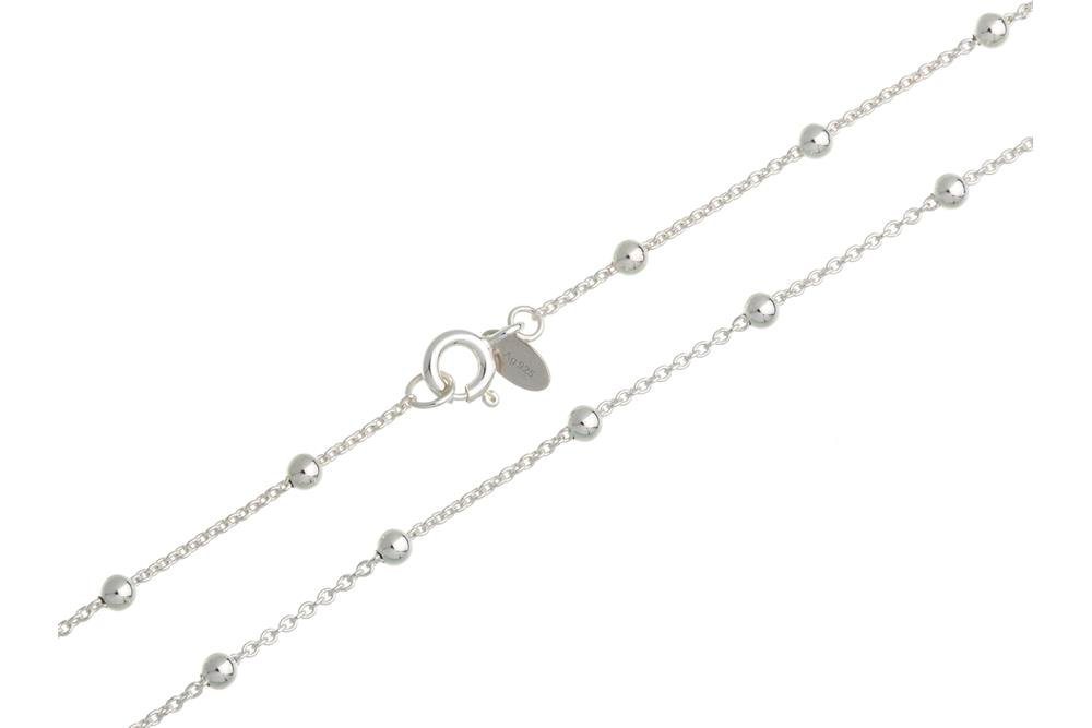 Silberkettenstore Silberkette Erbskette 1,3mm mit Kugeln - 925 Silber, Länge wählbar von 38-90cm Silberkettenstore Silberkette Erbskette 1,3mm mit Kugeln - 925 Silber, Länge wählbar von 38-90cm von Silberkettenstore