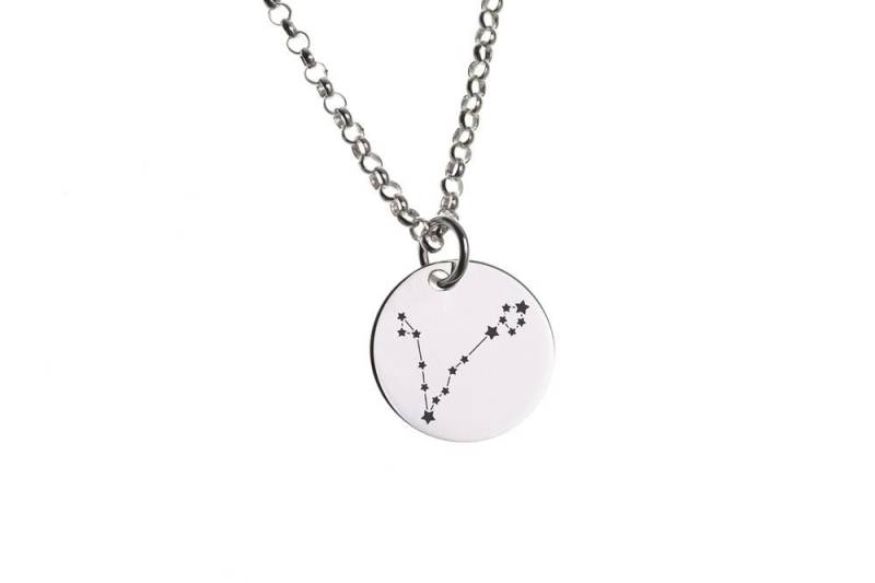 Silberkettenstore Silberkette Erbskette 2mm mit Sternbild Anhänger FISCHE - 925 Silber von Silberkettenstore