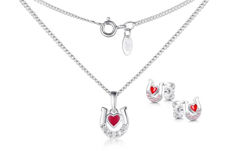 Silberkettenstore Silberkette Kinder Schmuckset Hufeisen - 925 Silber, 3teilig von Silberkettenstore