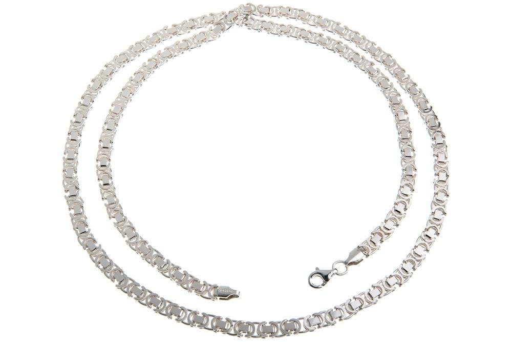 Silberkettenstore Silberkette Königskette, flach 4,6mm - 925 Silber, Länge wählbar von 40-100cm von Silberkettenstore