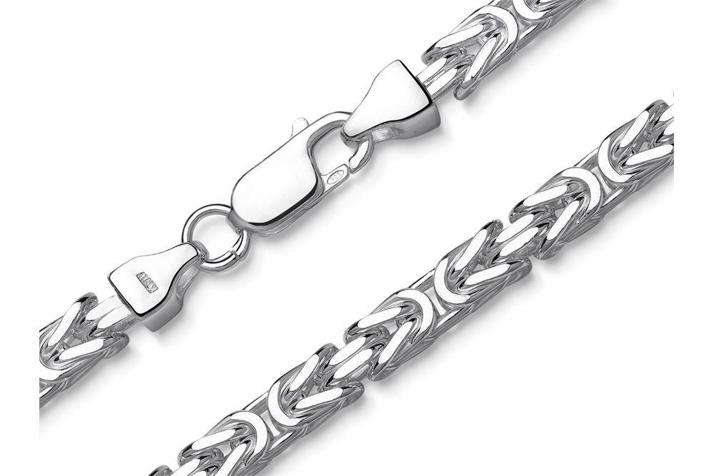 Silberkettenstore Silberkette Königskette 4,5mm - 925 Silber, Länge wählbar von 40-100cm von Silberkettenstore