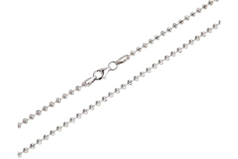 Silberkettenstore Silberkette Kugelkette, geschliffen 2,5mm - 925 Silber, Länge wählbar 38-120cm von Silberkettenstore