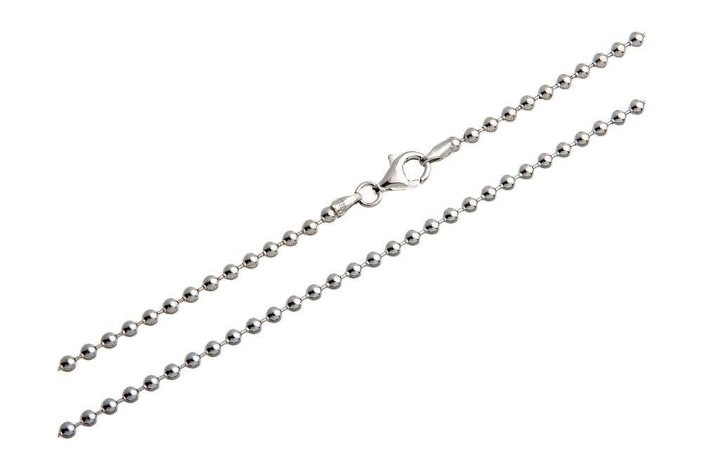 Silberkettenstore Silberkette Kugelkette 3mm - echt 925 Silber, Länge wählbar von 38-120cm von Silberkettenstore