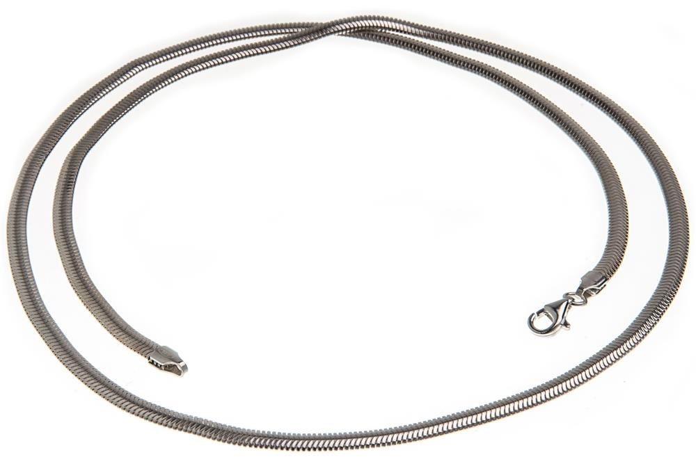 Silberkettenstore Silberkette Schlangenkette, oval 3,5mm - 925 Silber, Länge wählbar von 38-100cm von Silberkettenstore