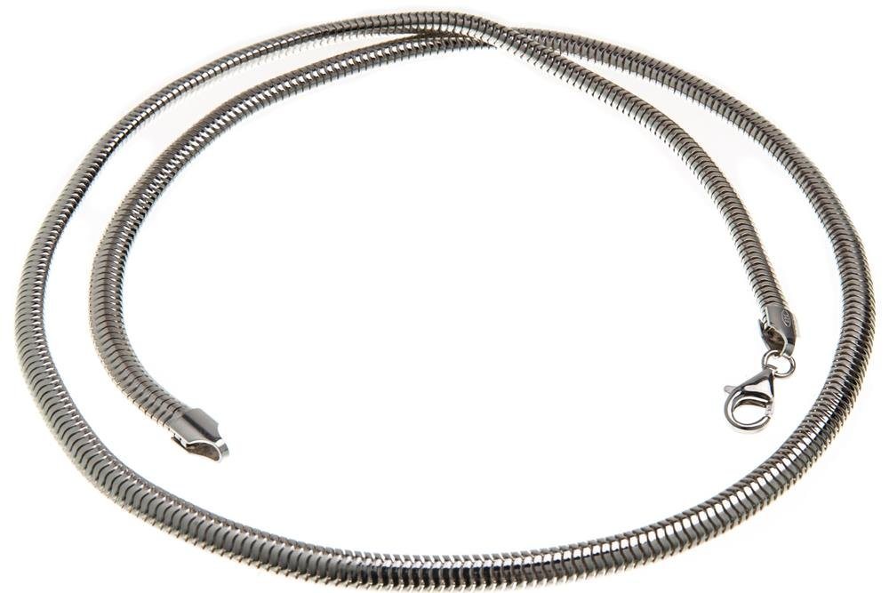 Silberkettenstore Silberkette Schlangenkette, oval 4,5mm - 925 Silber, Länge wählbar von 40-100cm von Silberkettenstore
