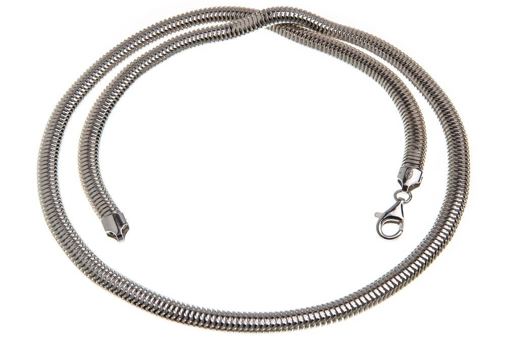 Silberkettenstore Silberkette Schlangenkette, oval 6mm - 925 Silber, Länge wählbar von 40-100cm von Silberkettenstore