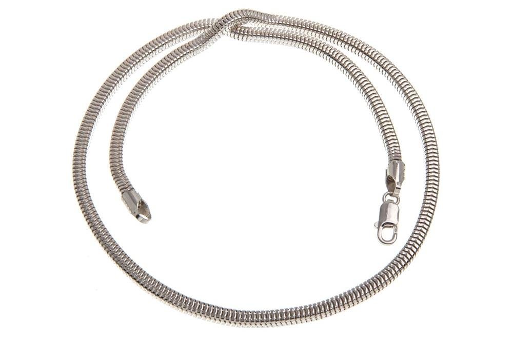 Silberkettenstore Silberkette Schlangenkette, vierkant 4,5mm - 925 Silber, Länge wählbar von Silberkettenstore