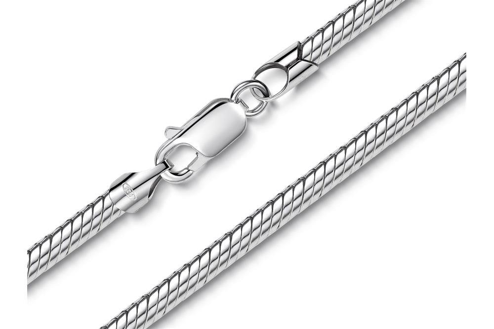 Silberkettenstore Silberkette Schlangenkette 3,5mm - 925 Silber, Länge wählbar von 40-100cm von Silberkettenstore