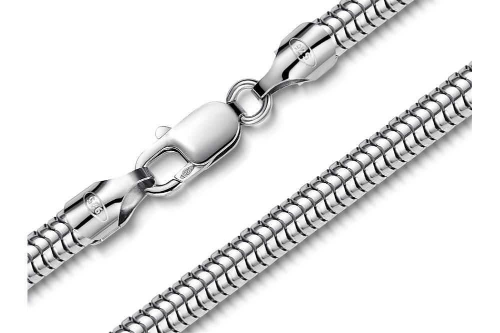 Silberkettenstore Silberkette Schlangenkette 5mm - 925 Silber, Länge wählbar von 40-100cm von Silberkettenstore