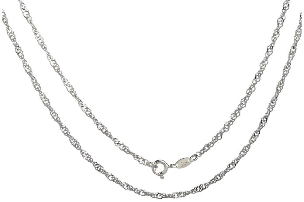 Silberkettenstore Silberkette Singapurkette 3mm - 925 Silber, Länge wählbar von 38-100cm von Silberkettenstore