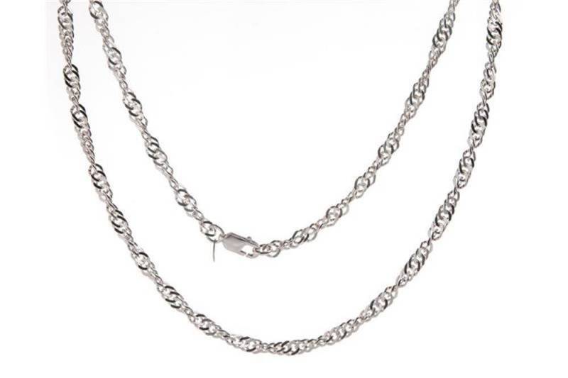 Silberkettenstore Silberkette Singapurkette 4,5mm - 925 Silber, Länge wählbar von 38-100cm von Silberkettenstore