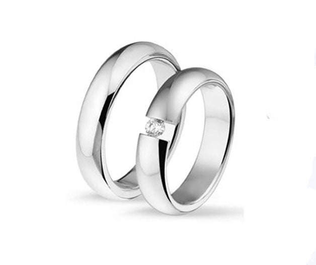 1 Paar Massive Partnerringe-Freundschaftsringe-Silber925 - Gravur von Silberpoint