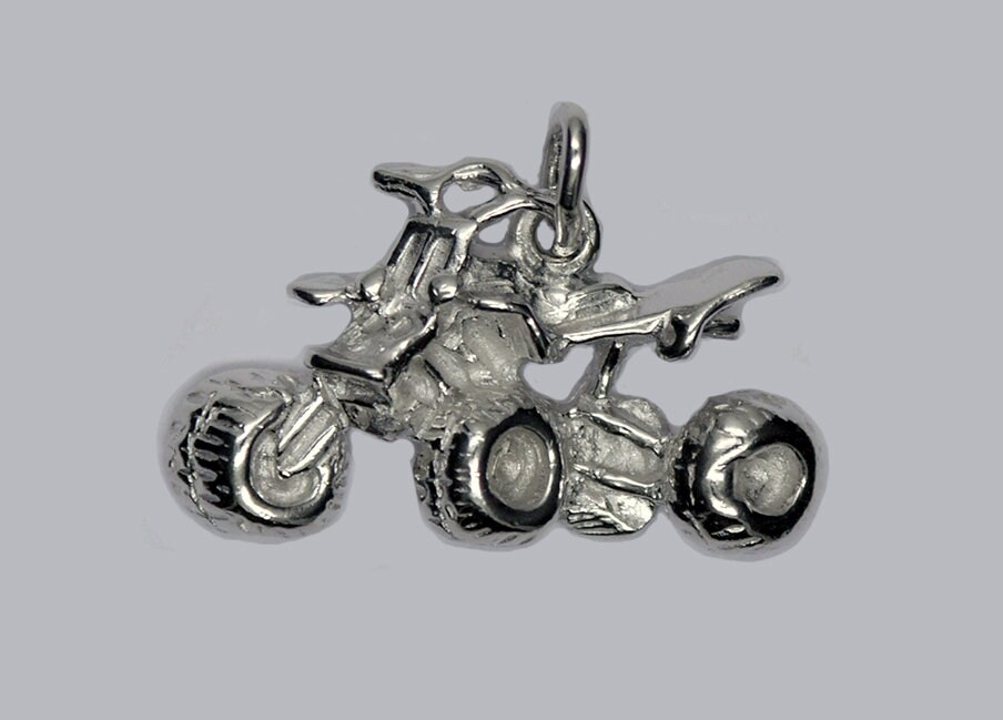Anhänger Quad Motorrad, 925Er Sterling Silber, Juwelier Qualität von Silberpoint