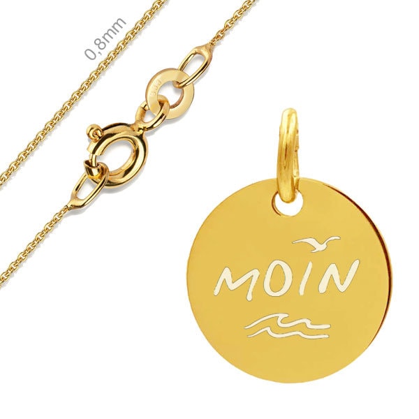 Eine Zarte, Feine Kette Moin , Echt Gold/333(8Karat, Persönliche Gravur Eine Zarte, Feine Kette Moin , Echt Gold/333(8Karat, Persönliche Gravur von Silberpoint