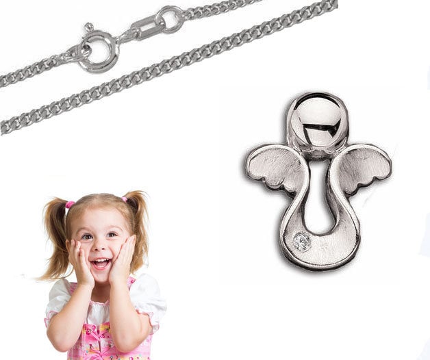 Engel Mit Kette-Moderner Design-Silber925-084 von Silberpoint