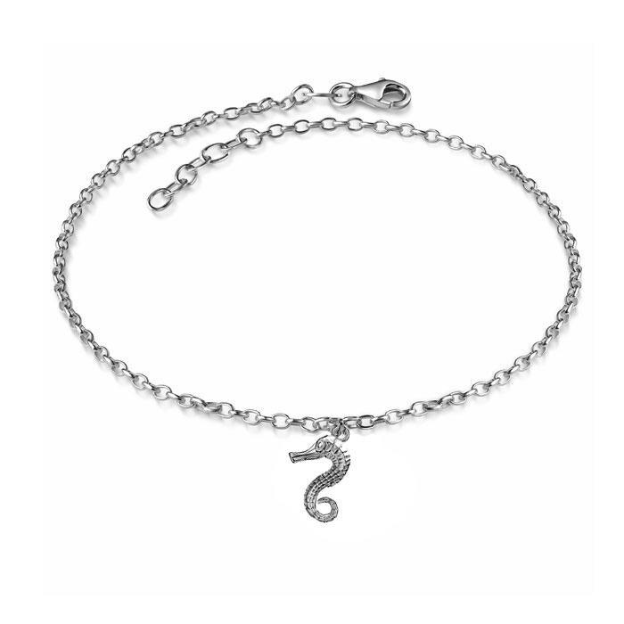 Fußkette Mit Seepferdchen, 925Er Sterling Silber, Juwelier Qualität, Neu von Silberpoint