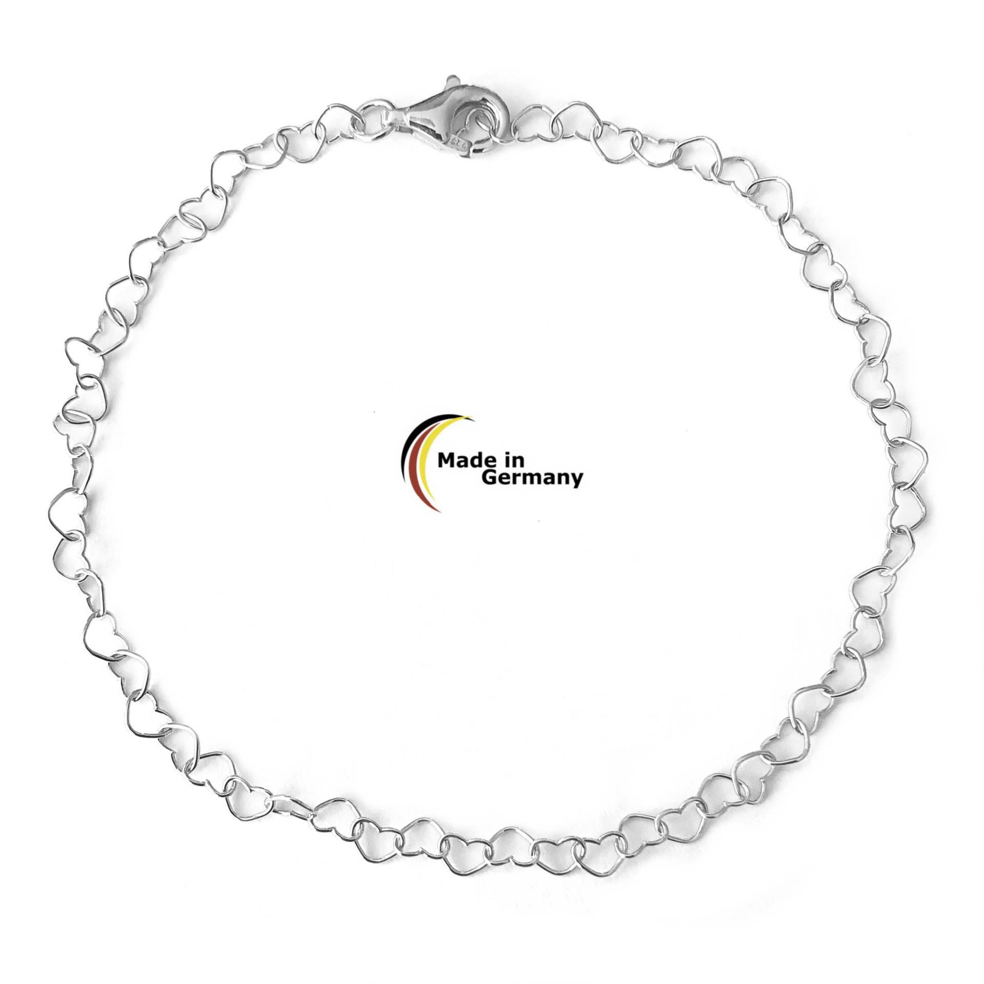 Herz-Armband, 925Er Sterling Silber, 3mm Breit, Made in Germany Herz-Armband, 925Er Sterling Silber, 3mm Breit, Made in Germany von Silberpoint