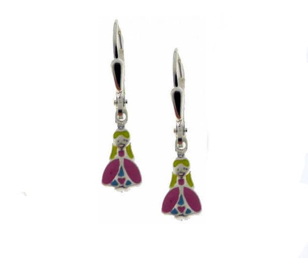 Kinder Ohrhänger Prinzessin, 925Er Sterling Silber, Deutsche Herstellung von Silberpoint