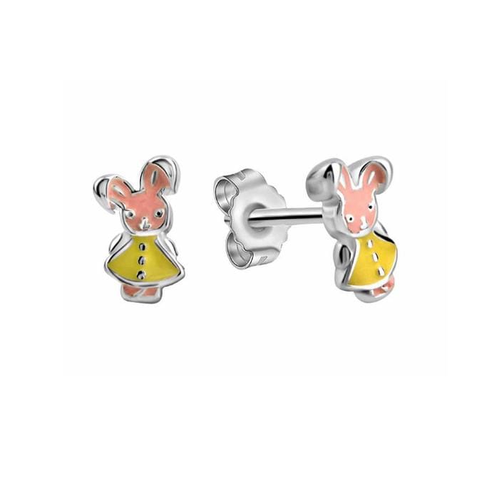 Kinder Ohrstecker Hase, 925Er Sterling Silber, Juwelier Qualität von Silberpoint