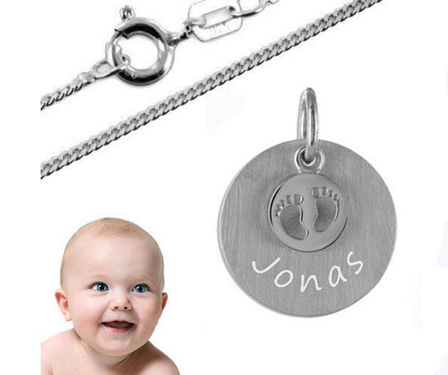 Kinderkette Mit Anhänger Babyfüsse-Silber925-Kett von Silberpoint