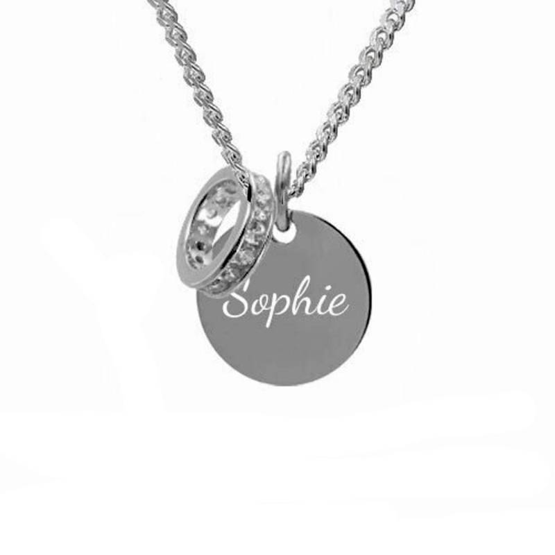 Taufring Mit Namensplatte-925Er Sterling Silber - Inkl. Kette+Gravur von Silberpoint