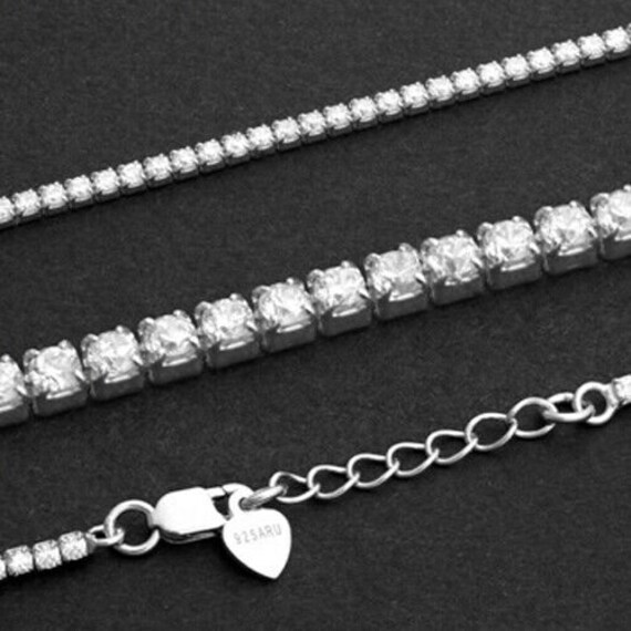 Tennis Armband - Ca.2mm Breit, Ca. 19cm Lang, 925Er Sterling Silber von Silberpoint