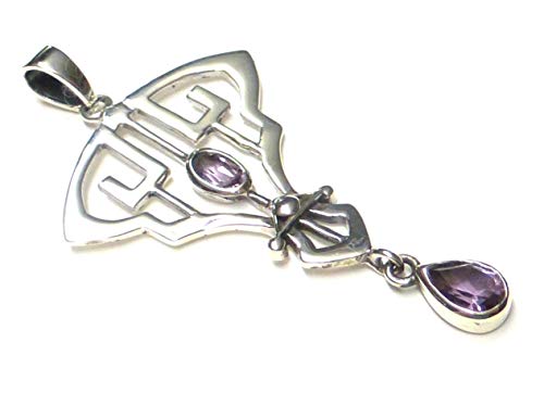 Anhänger Silber, Jugendstil, Amethyst Steine, Sterlingsilber, Schmuck Damen von Silberschmuck - BG