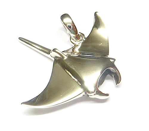 Anhänger Silber, Motivanhänger " Rochen ", Sterlingsilber, Schmuck Tierschützer Unisex von Silberschmuck - BG