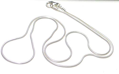 Halskette Silber, Schlangenkette, Länge 50 cm, Durchmesser 1,0 mm, Sterlingsilber, Schmuckzubehör von Silberschmuck - BG