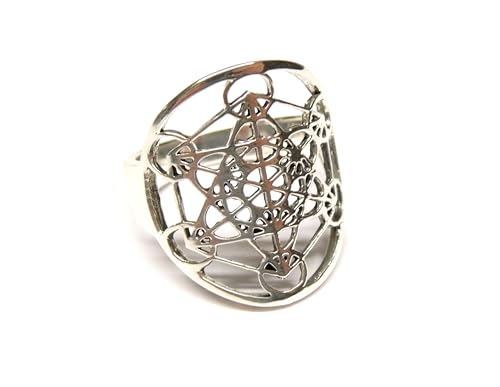 Ring Silber, Motiv Erzengel Metatron, Sterlingsilber, Gr. 58-18.5, Unisex, Schutzsymbol von Silberschmuck - BG