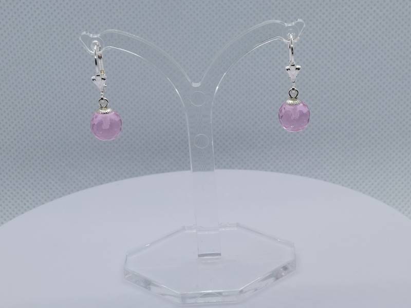 Ohrringe Brisuren Aus 925 Er Silber Mit Facettierten Kugeln Fassetten, Facetten, Funkeln von Silberspiel