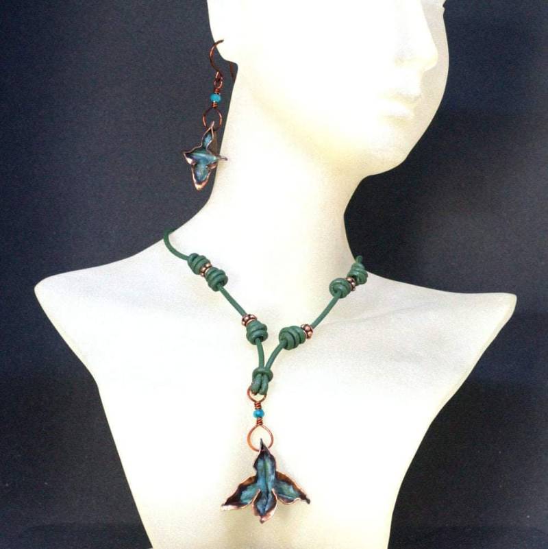 Kupfer Halskette, Lederkette "Coming Alive" Kupfer Halskette, Lederkette "Coming Alive" von Silestena