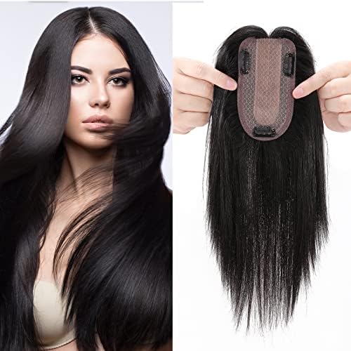 25cm Clip in Extensions Echthaar Topper Extensions Echthaar 1B# Naturschwarz Haarteile Echthaar Toupet für Frauen Toupee Haarteil 130% Dichte Hair Extensions 33g 25cm Clip in Extensions Echthaar Topper Extensions Echthaar 1B# Naturschwarz Haarteile Echthaar Toupet für Frauen Toupee Haarteil 130% Dichte Hair Extensions 33g von Silk-co
