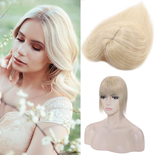 Clip in Extensions Echthaar Topper Extensions Echthaar Haarteile Echthaar Glatt Toupet Haarverdickung Haarverlängerung für Frauen 7A Remy Haare 7x13cm Base 25cm-33g 60# Platinblond Clip in Extensions Echthaar Topper Extensions Echthaar Haarteile Echthaar Glatt Toupet Haarverdickung Haarverlängerung für Frauen 7A Remy Haare 7x13cm Base 25cm-33g 60# Platinblond von Silk-co
