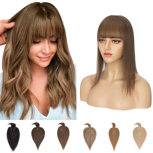 Clip in Extensions Echthaar Topper Extensions Echthaar Haarteile Echthaar Glatt Toupet Haarverdickung Haarverlängerung für Frauen 7A Remy Haare 7x13cm Base 30cm-38g 04# Mittelbraun Clip in Extensions Echthaar Topper Extensions Echthaar Haarteile Echthaar Glatt Toupet Haarverdickung Haarverlängerung für Frauen 7A Remy Haare 7x13cm Base 30cm-38g 04# Mittelbraun von Silk-co
