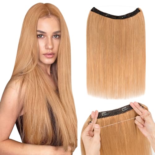 Extensions Echthaar mit transparenter Schnur, Silk-co Wire in Extensions Dunkelblond 60g, Secrets Hair Extensions, Haar Extensions Haarverlängerung für Frauen 35cm #27 Extensions Echthaar mit transparenter Schnur, Silk-co Wire in Extensions Dunkelblond 60g, Secrets Hair Extensions, Haar Extensions Haarverlängerung für Frauen 35cm #27 von Silk-co