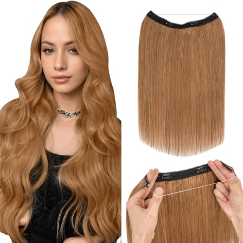 Extensions Echthaar mit transparenter Schnur, Silk-co Wire in Extensions Hellbraun 60g, Secrets Hair Extensions, Haar Extensions Haarverlängerung für Frauen 35cm #06 Extensions Echthaar mit transparenter Schnur, Silk-co Wire in Extensions Hellbraun 60g, Secrets Hair Extensions, Haar Extensions Haarverlängerung für Frauen 35cm #06 von Silk-co