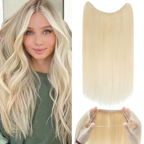 Extensions Echthaar mit transparenter Schnur, Silk-co Wire in ExtensionsPlatinblond 70g, Secrets Hair Extensions, Unsichtbarem Haar Extensions Haarverlängerung für Frauen 50cm #60 Extensions Echthaar mit transparenter Schnur, Silk-co Wire in ExtensionsPlatinblond 70g, Secrets Hair Extensions, Unsichtbarem Haar Extensions Haarverlängerung für Frauen 50cm #60 von Silk-co