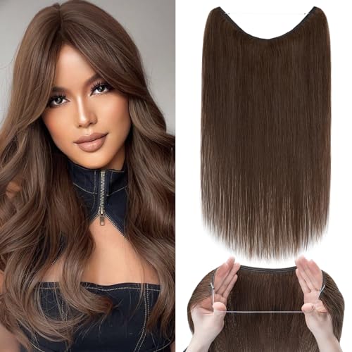Extensions Echthaar mit transparenter Schnur, Silk-co Wire in ExtensionsSchokoladenbraun 75g, Secrets Hair Extensions, Unsichtbarem Haar Extensions Haarverlängerung für Frauen 55cm #04 Extensions Echthaar mit transparenter Schnur, Silk-co Wire in ExtensionsSchokoladenbraun 75g, Secrets Hair Extensions, Unsichtbarem Haar Extensions Haarverlängerung für Frauen 55cm #04 von Silk-co