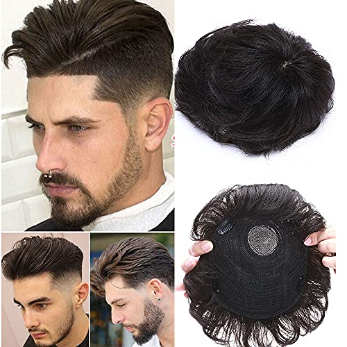 Silk-co Clip in Extensions Echthaar Haarteile Echthaar Topper Extension Echthaar für Männer Gewellt Toupet Haarverlängerung für Frauen 7A Real Human Hair 10cm-35g 1B# Naturschwarz Silk-co Clip in Extensions Echthaar Haarteile Echthaar Topper Extension Echthaar für Männer Gewellt Toupet Haarverlängerung für Frauen 7A Real Human Hair 10cm-35g 1B# Naturschwarz von Silk-co