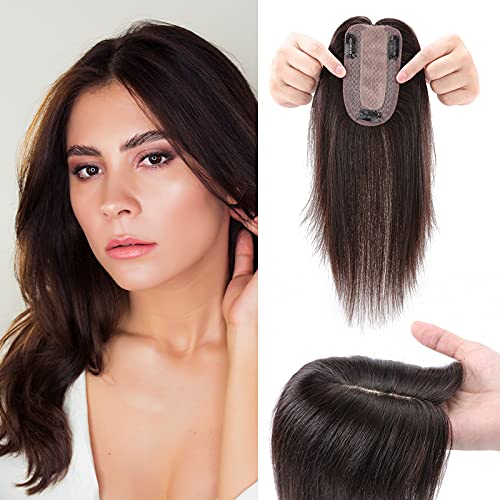 Silk-co Haarteile Echthaar Clip in Extensions Echthaar Toupee Haarverlängerung Toupee Hair Extensions für Frauen 7A Human Hair 15cm-27g 02# Dunkelbraun Silk-co Haarteile Echthaar Clip in Extensions Echthaar Toupee Haarverlängerung Toupee Hair Extensions für Frauen 7A Human Hair 15cm-27g 02# Dunkelbraun von Silk-co