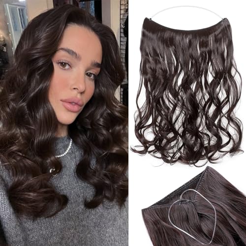 Silk-co Haarverlängerung mit Gummiband 50cm, Gewellte Secrets Haar Extensions mit Draht Synthetisch Haarverdichtung Haarteil für Frauen, Dunkelbraun & Weinrot Silk-co Haarverlängerung mit Gummiband 50cm, Gewellte Secrets Haar Extensions mit Draht Synthetisch Haarverdichtung Haarteil für Frauen, Dunkelbraun & Weinrot von Silk-co