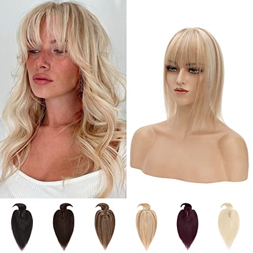 Silk-co Topper Extensions Echthaar Haarteile Echthaar Clip in Extensions Echthaar Glatt Toupet Haarverdickung Haarverlängerung für Frauen 7A Remy Haare 7x13cm Base 15cm 12P613# Goldbraun & Bleichblond Silk-co Topper Extensions Echthaar Haarteile Echthaar Clip in Extensions Echthaar Glatt Toupet Haarverdickung Haarverlängerung für Frauen 7A Remy Haare 7x13cm Base 15cm 12P613# Goldbraun & Bleichblond von Silk-co