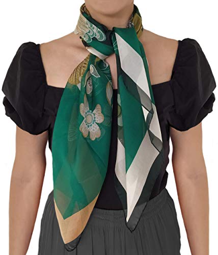 SilkOfComo- Seidenschal damen 100 seide quadratisch silk scarf women Einheitsgröße 90 x 90 cm, für alle Jahreszeiten (MADNILLA) von Silk of Como