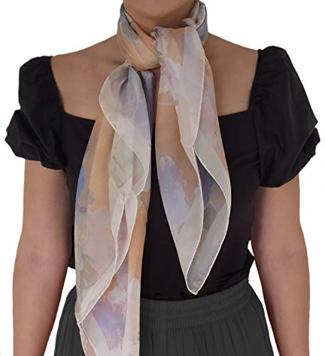 SilkOfComo- Seidenschal damen 100 seide quadratisch silk scarf women Einheitsgröße 90 x 90 cm, für alle Jahreszeiten (ANOIXI) von Silk of Como