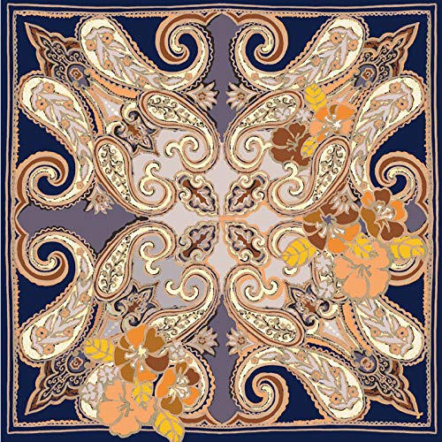 SilkOfComo- Seidenschal damen 100 seide quadratisch silk scarf women Einheitsgröße 90 x 90 cm, für alle Jahreszeiten (DELHI) von Silk of Como